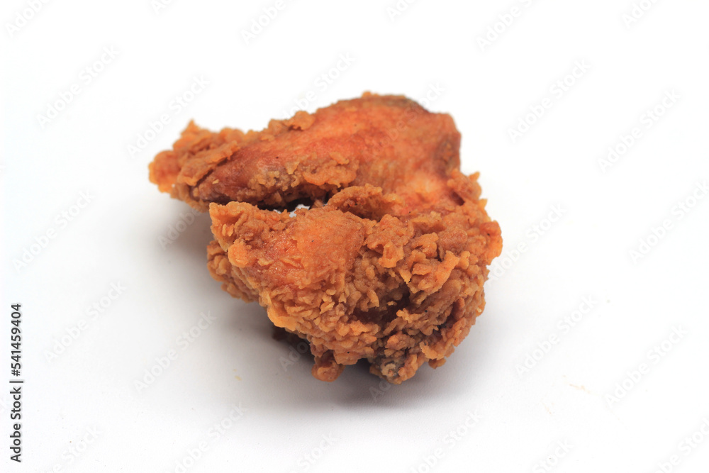 close up fried Chicken, wing part, soft shadow at white background
close up fried Chicken, wing part, soft shadow at white background