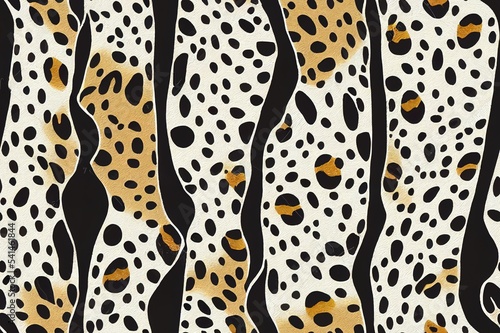 2d illustrated Animal Leather Textile. Cheetah Dots Watercolor Seamless. Jungle Pattern. Brown Luxury Leopard Spots. 2d illustrated Animal Skin Repeat Texture. Trendy Summer Paint. Acrylic Brush