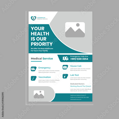 medical flyer design template, health flyer design template, 