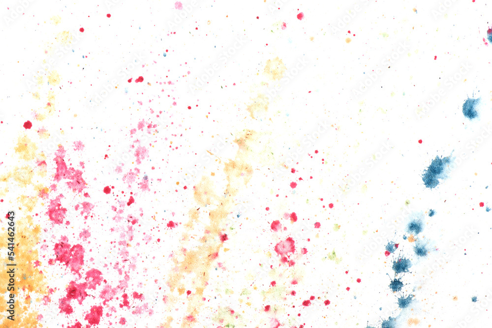 Watercolor colorful splash isolated on white background.