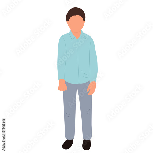 boy on white background isolated vector