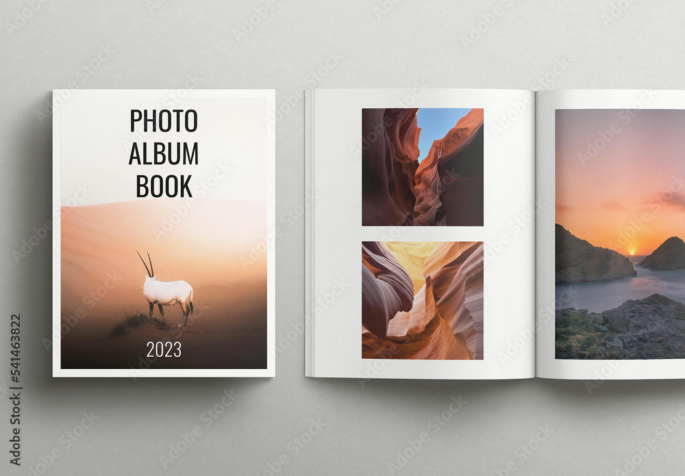 Photo Album Book Template Stock Template Adobe Stock