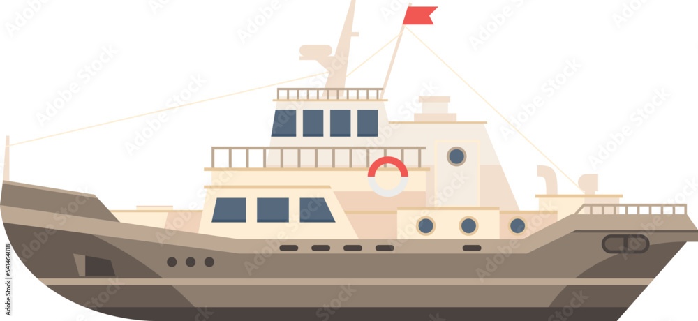 Naklejka premium Motor boat icon. Water vessel. Marine transport