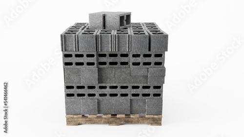 Construction cinder stack