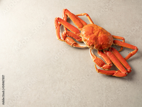 Fresh red snow crab, steamed snow crab photo