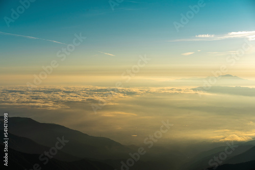 sunset in the mountains