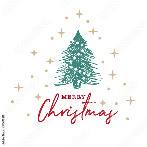 Christmas card background with abstract christmas tree decoration gold black isolated