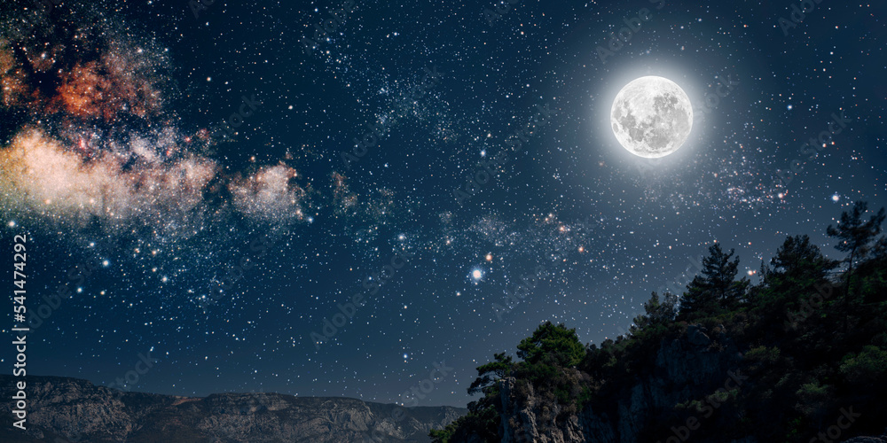 The moon shines on the Christmas Eve of Jesus Christ. The moon shines on the Christmas Eve of Jesus Christ.