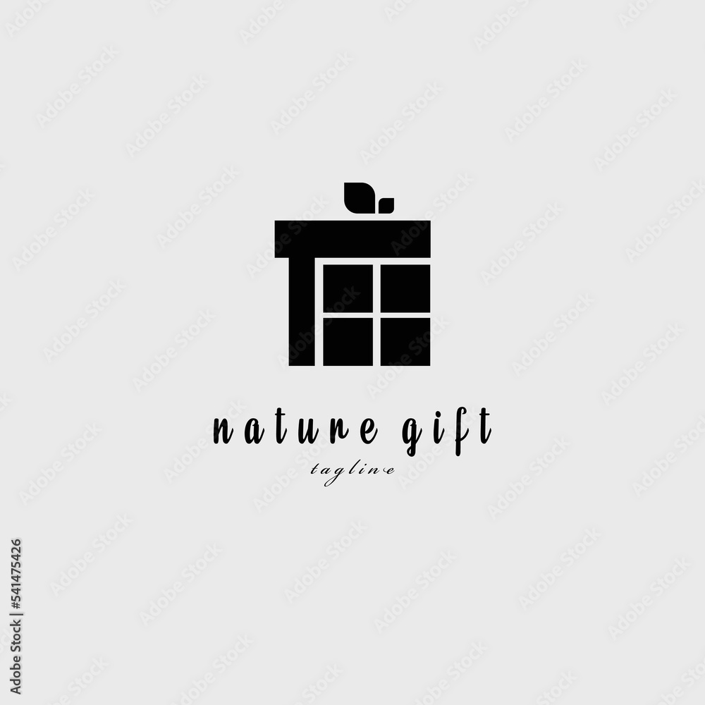 nature gift logo vector illustration design