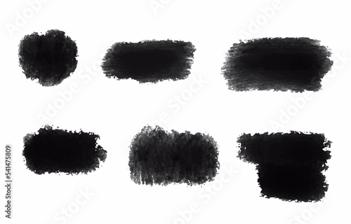 Big set of Black grunge stroke brush , banner, label, for your design, vector.