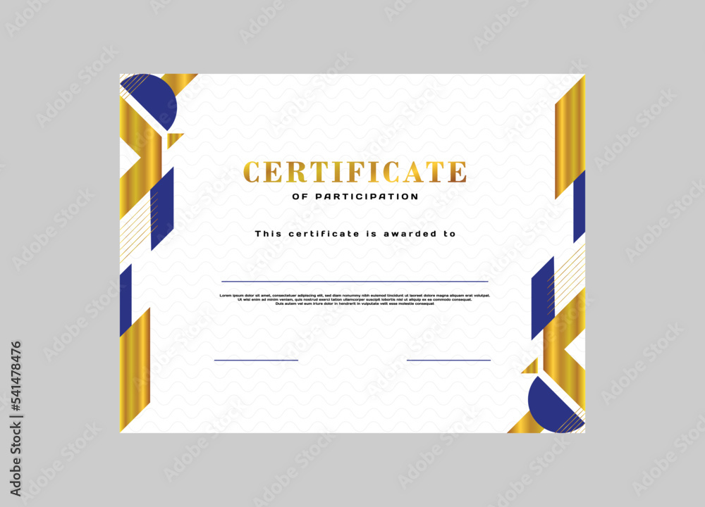 Abstract geometric certificate template design Stock Vector | Adobe Stock
