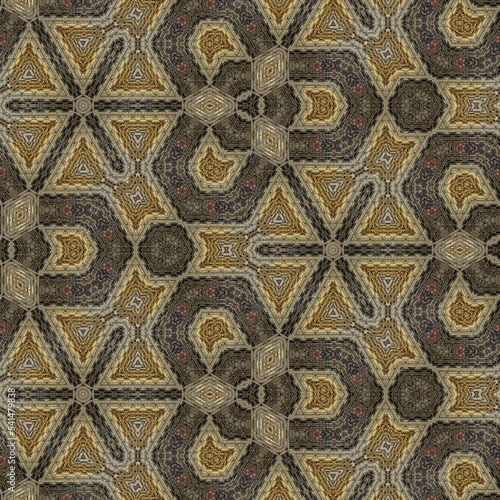 Pattern for background design. Arabesque ethnic texture. Geometric stripe ornament cover photo. Repeated pattern design for Moroccan textile print. Turkish fashion for floor tiles and carpet © Nazia