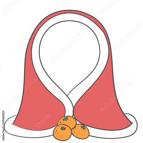 얼굴 합성용 겨울 이불과 귤