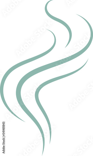 Smell lines. Smoke motion symbol. Vapour sign