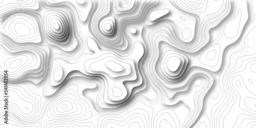 Abstracts topographic map background. Line topography map and mounte contour background, geographic grid. Abstract vector illustration. 
