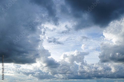 Фотография cloudy sky background and soft sunlight in the daytime of summer