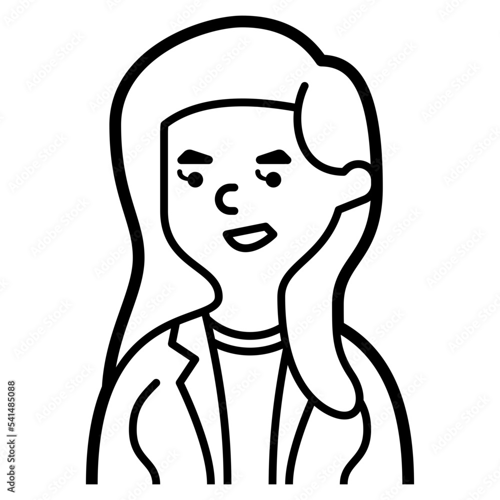 businesswoman line icon businesswoman line icon