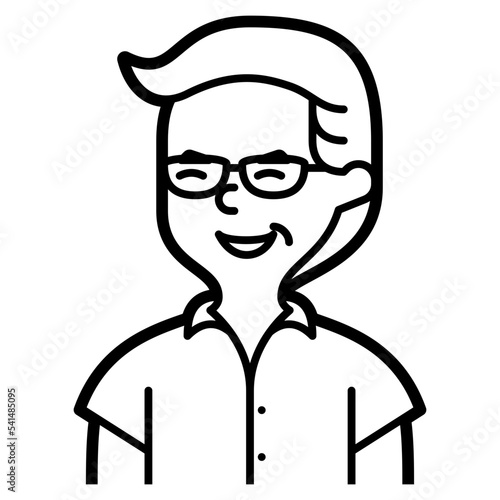 oldman line icon