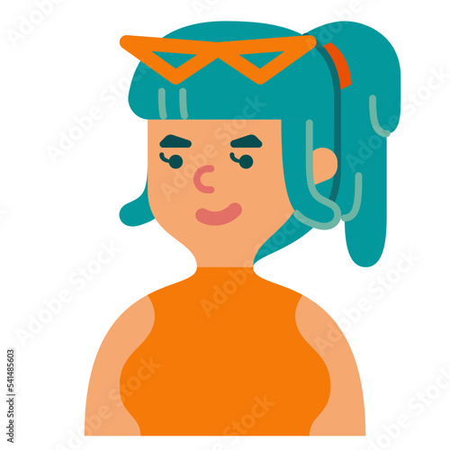 fashion lady flat icon