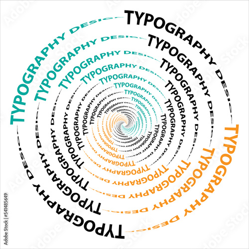 typography spiral  text stylish design
