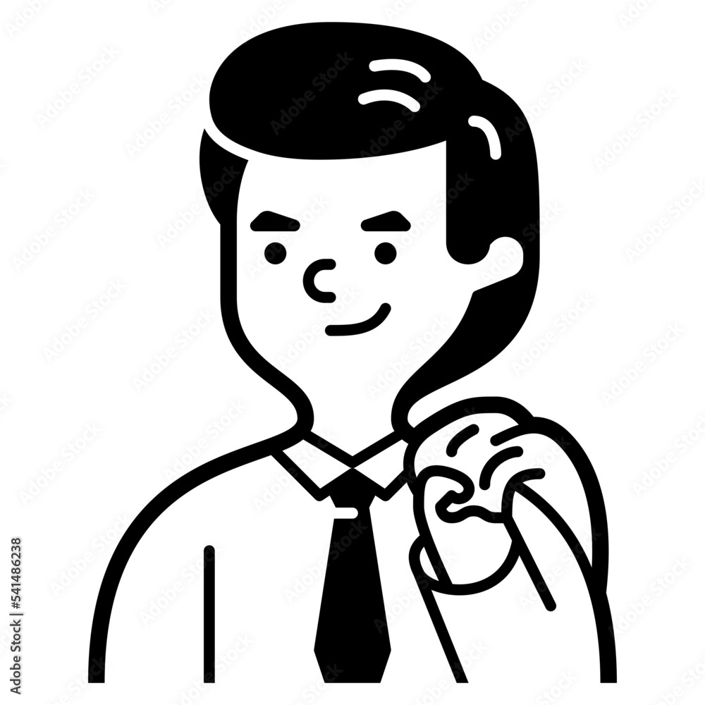 businessman glyph icon businessman glyph icon