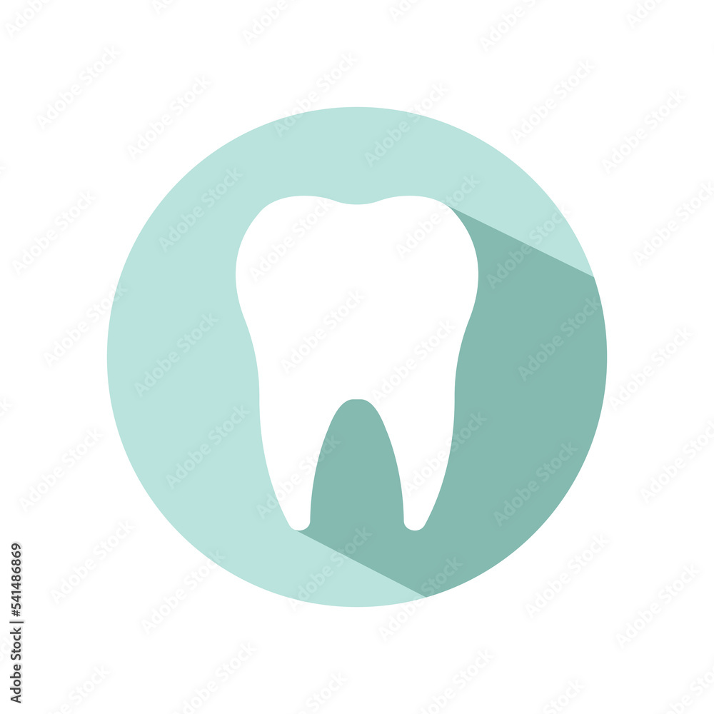 White tooth icon. Vector illustration. White tooth icon. Vector illustration.
