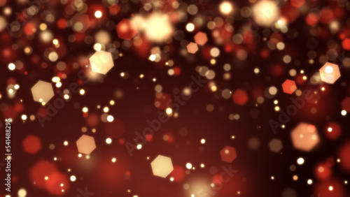 Red glow particle background, Christmas xmas valentine, Red glitter bokeh vintage lights ray beam.