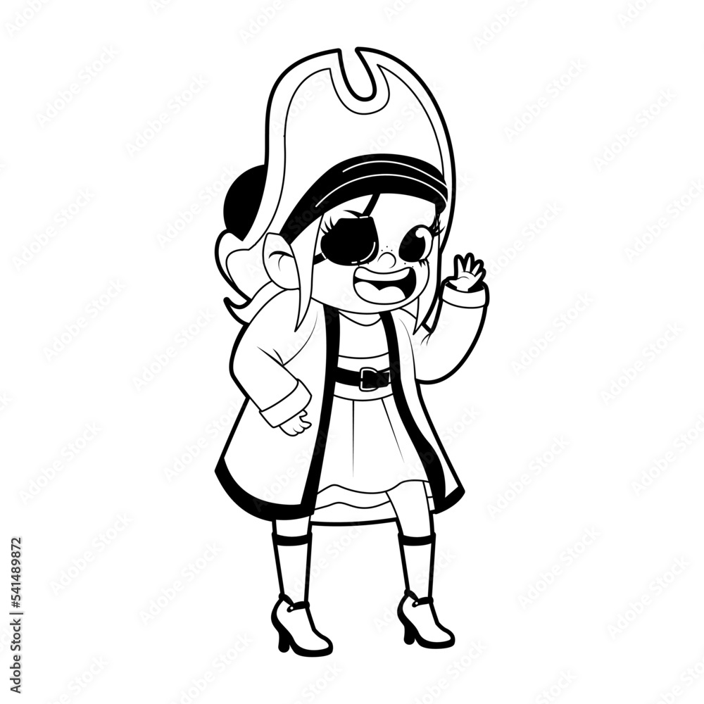 Isolated girl disguised Hallloween costume Vector Isolated girl disguised Hallloween costume Vector