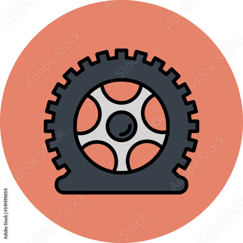 Flat tyre Icon