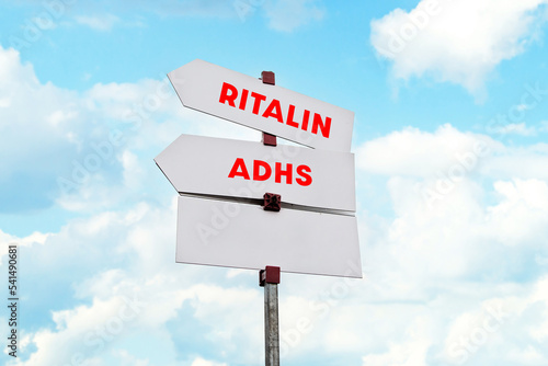 ADHS or Medication Ritalin, the choice. Copy Space photo