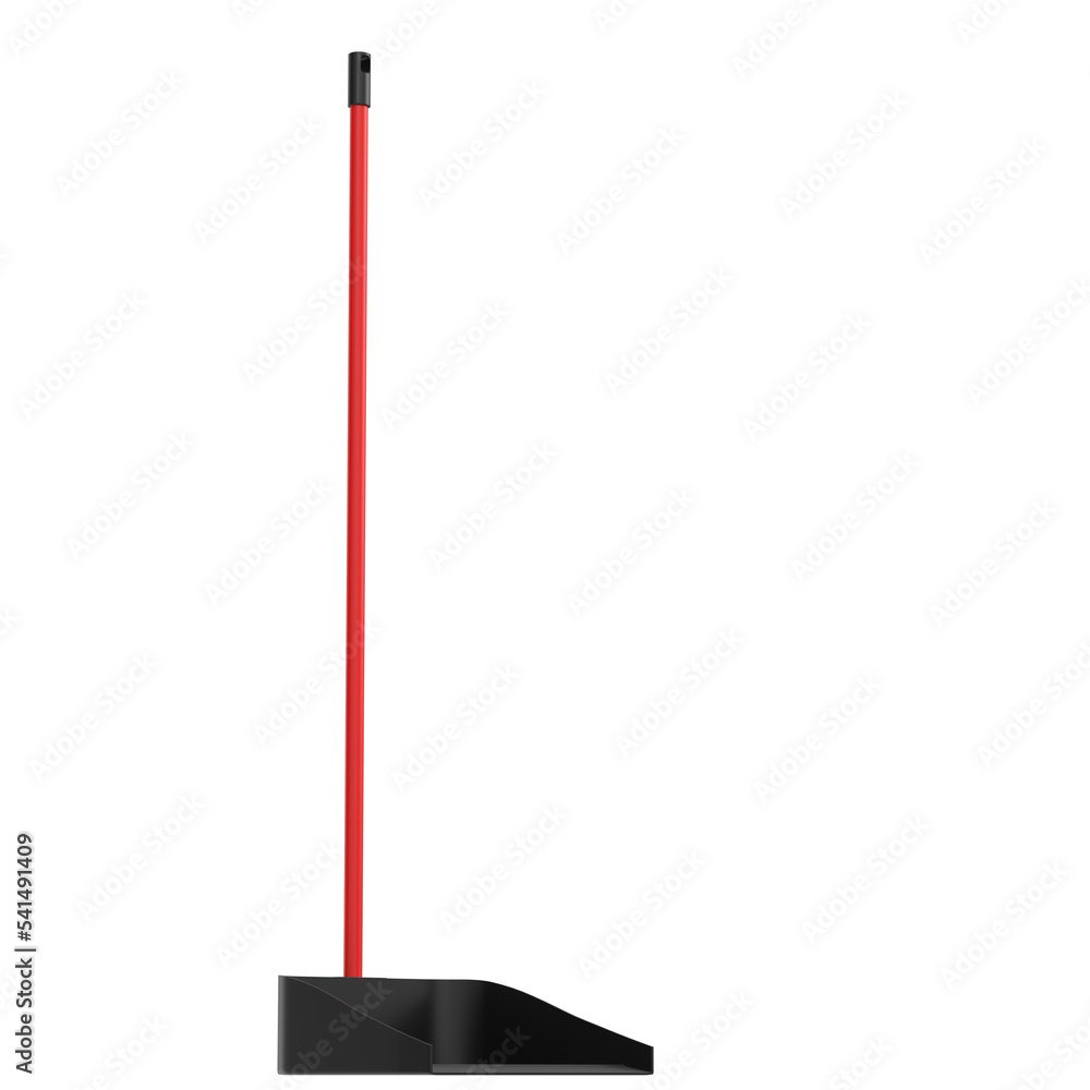 3d rendering illustration of a long handled dustpan 3d rendering illustration of a long handled dustpan