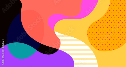 Vector colorful abstract liquid and fluid background for social media banner