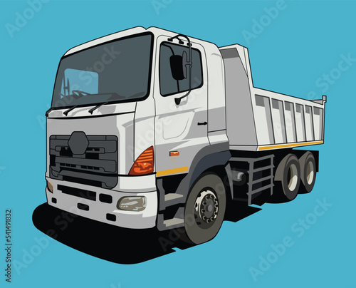 dump truck transportation illustration vector design
