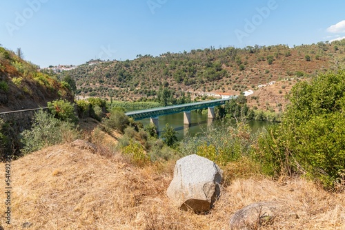 Landscape over the Belver bridge in the municipality of Gaviao, Portugal photo