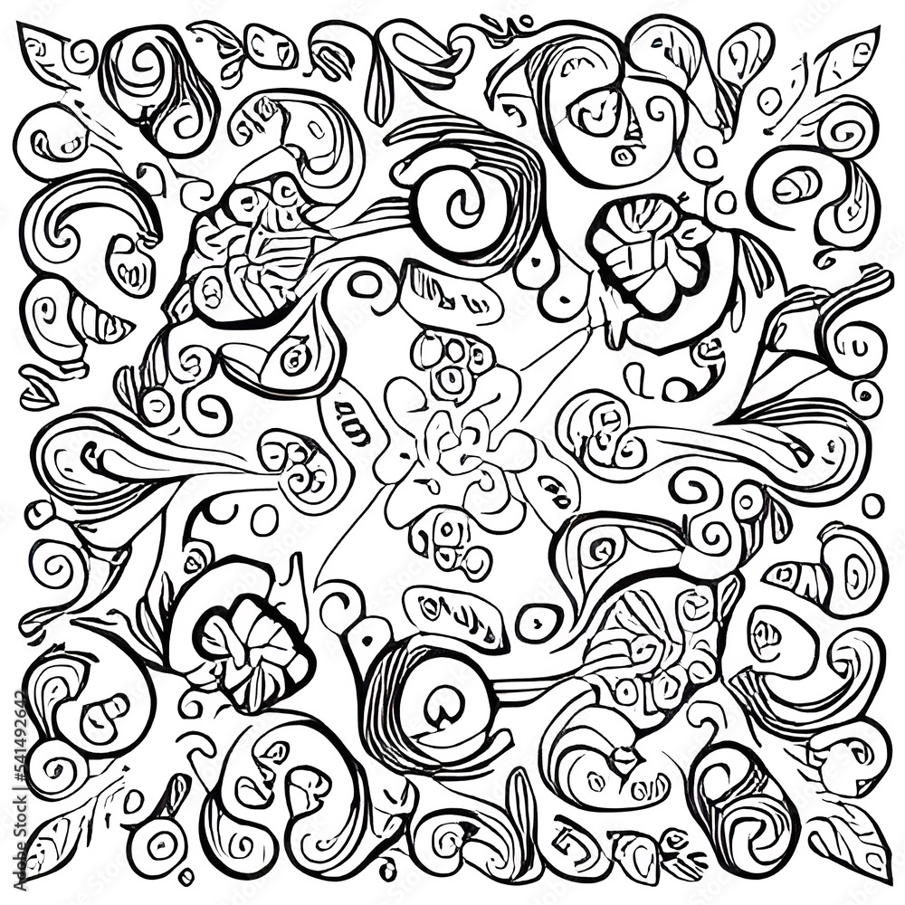 2D floral pattern for illustration 2D floral pattern for illustration