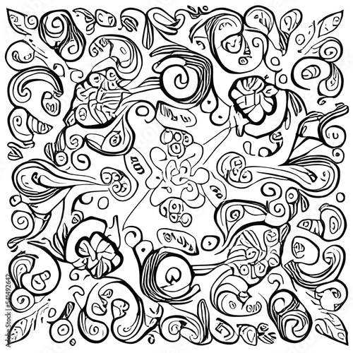 2D floral pattern for illustration