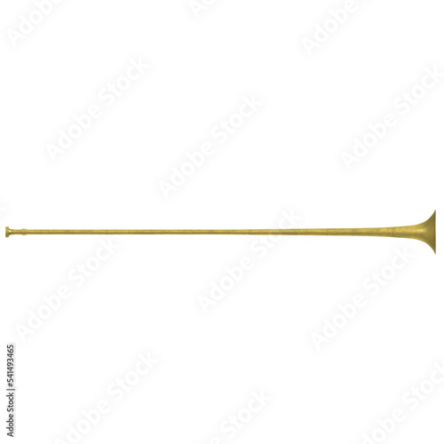 3d rendering illustration of a long trumpet