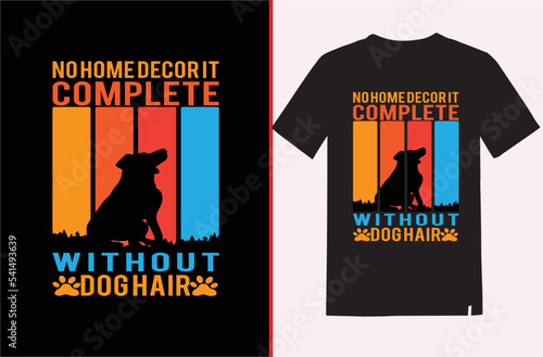 Dog t-shirt design and dog vector