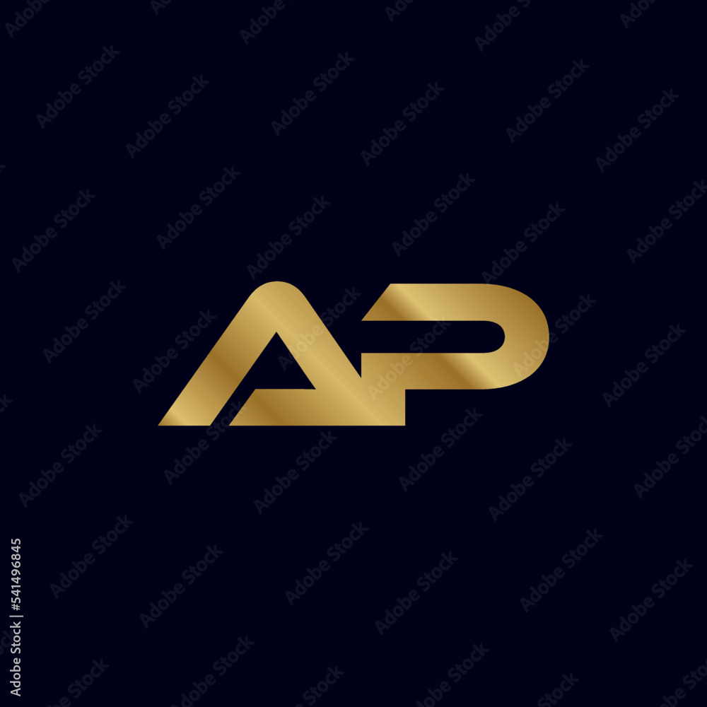 Gold Letter A P Initial Logo Template Gold Letter A P Initial Logo Template