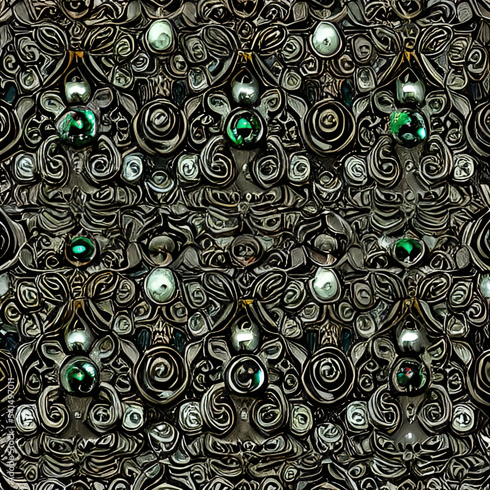 3D beautiful scroll and filigree pattern render 3D beautiful scroll and filigree pattern render