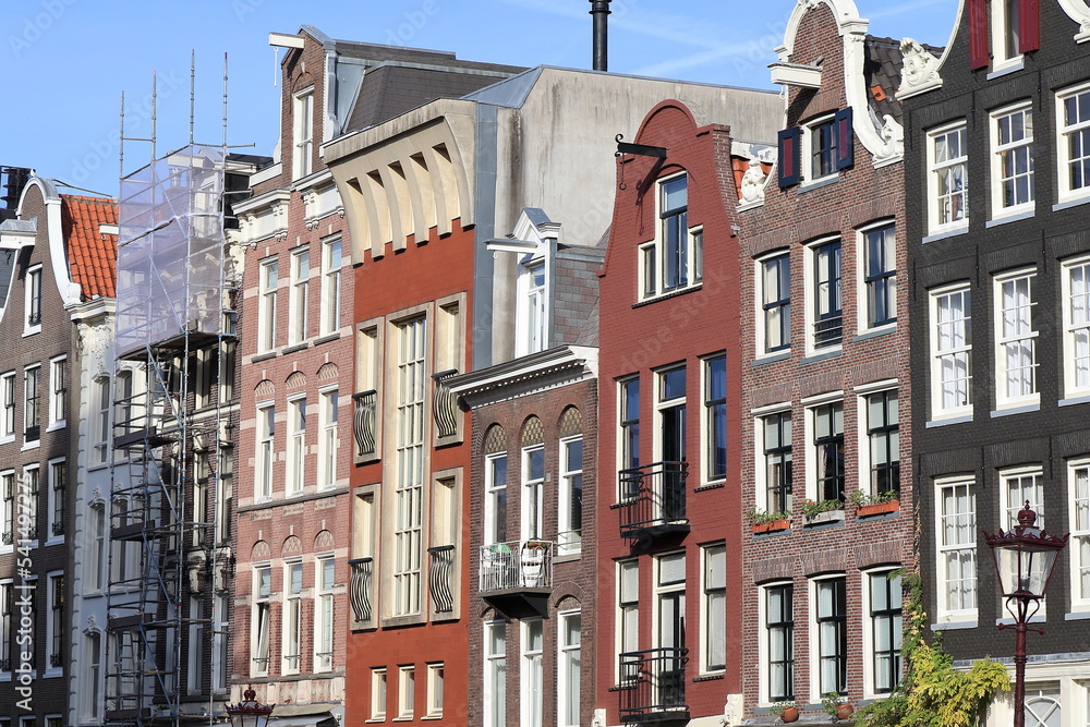 Amsterdam Leliegracht Canal House Facades View, Netherlands