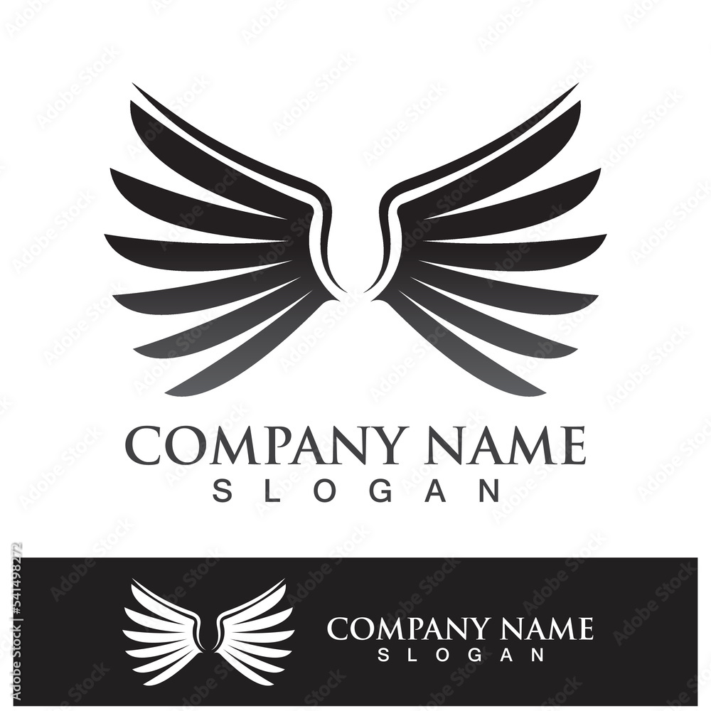 Wing icon logo design illustration Wing icon logo design illustration