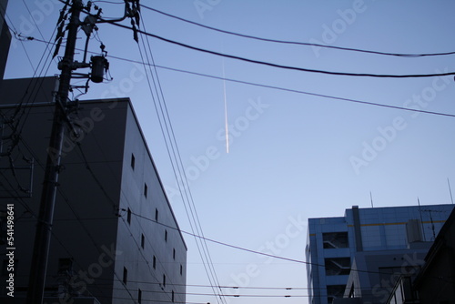 流星っぽい飛行機雲