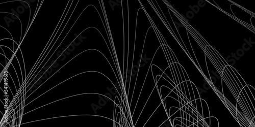 Modern black background with white lines design