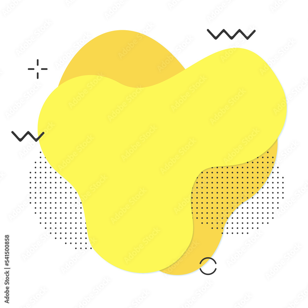 Fototapeta premium Liquid Abstract shape. Minimal curvy design.