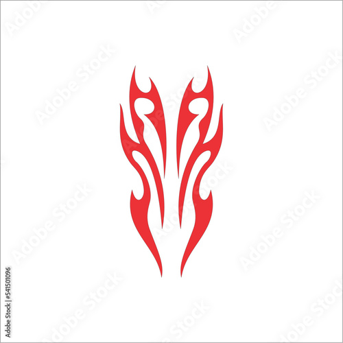 tribal vector with red color can be used as graphic design