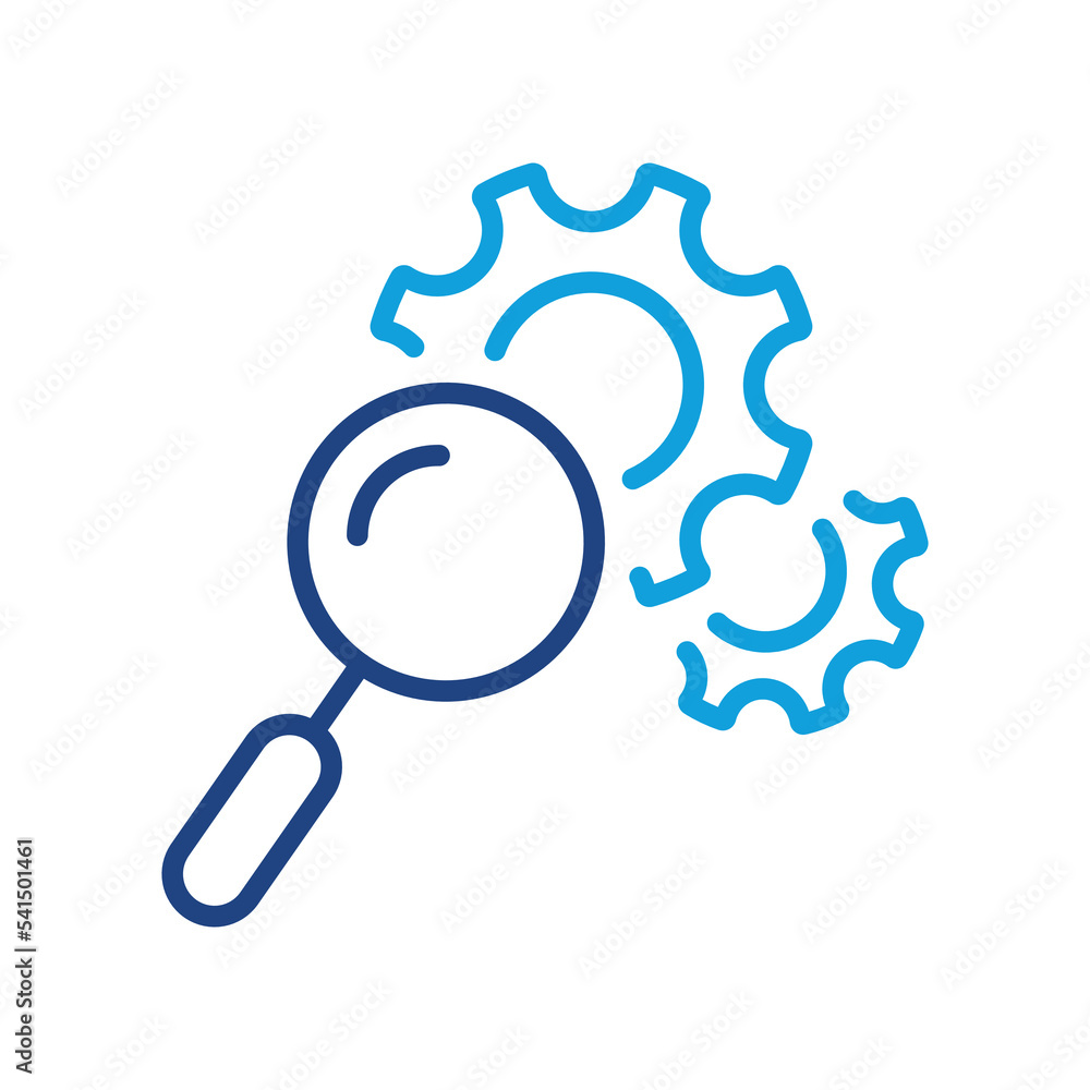 Loupe with Cogwheel Color Line Icon. Magnifying Glass with Gears. Service of Search and Control. Maintenance of Factory Mechanism. Editable Stroke. Isolated Vector Illustration Loupe with Cogwheel Color Line Icon. Magnifying Glass with Gears. Service of Search and Control. Maintenance of Factory Mechanism. Editable Stroke. Isolated Vector Illustration