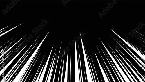 White cartoon style concentration line material