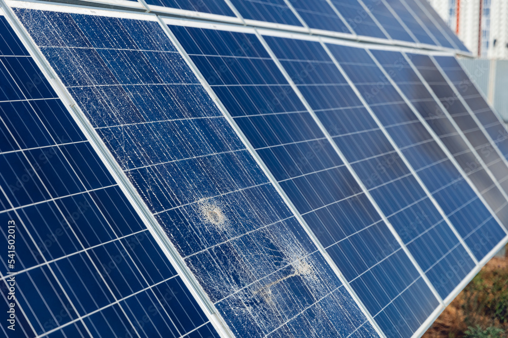 Set broken solar power photovoltaic panels after accident Set broken solar power photovoltaic panels after accident