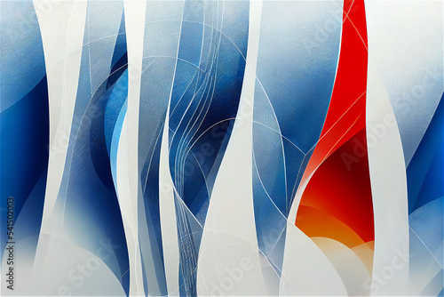 Blue, red and white background